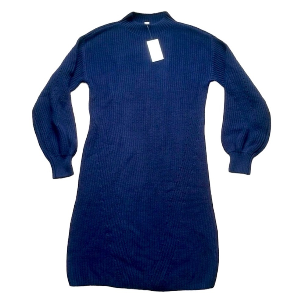 Style & Co NWT Easy Sweater Dress in Dark Teal Size Petite Small PS NEW